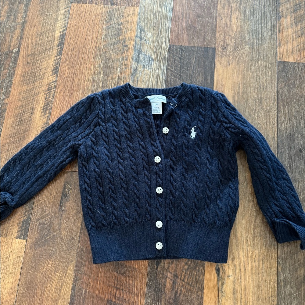 Ralph Lauren blue knit cardigan